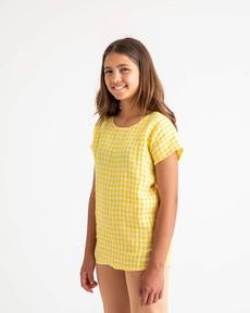 Easy T-Shirt yellow gingham via Matona