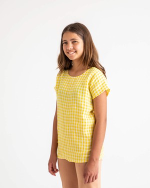 Easy T-Shirt yellow gingham from Matona