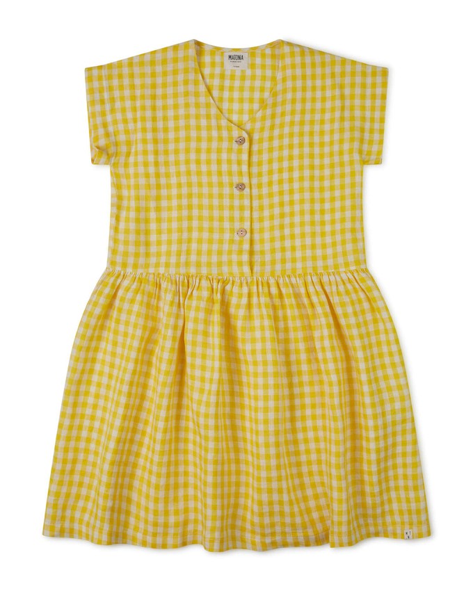 Simple Dress yellow gingham from Matona