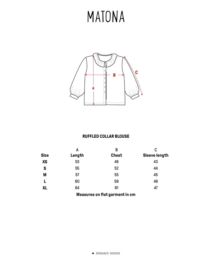 Ruffled Collar Blouse cardamom from Matona