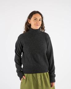 Turtleneck Pullover charcoal via Matona