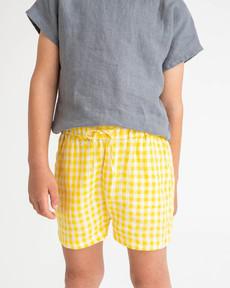 Classic Shorts yellow gingham via Matona