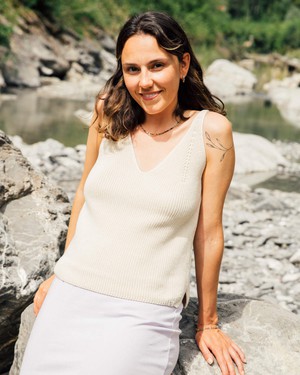 Knit Tank oyster from Matona