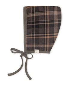 Pixie Hat Baby dark tartan via Matona