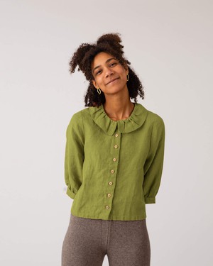 Ruffled Collar Blouse cardamom from Matona