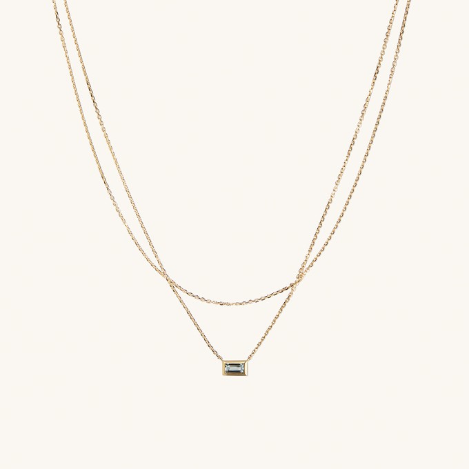 Layered Aquamarine Necklace from Mejuri
