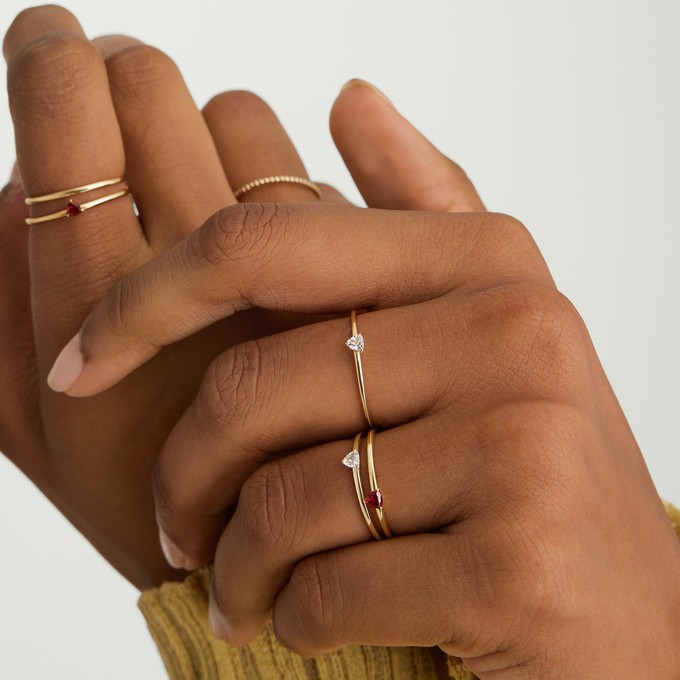 Gemstone Trillion Stacker Ring from Mejuri