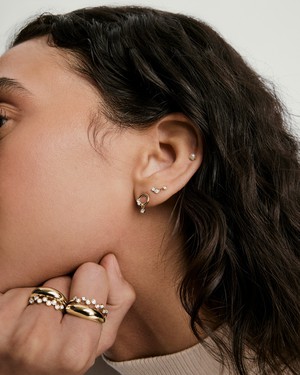 Celeste Lab Grown Diamond Triad Stud from Mejuri