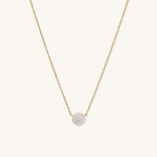 Large Pavé Diamond Round Necklace from Mejuri