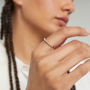 Pearl Half Eternity Ring from Mejuri