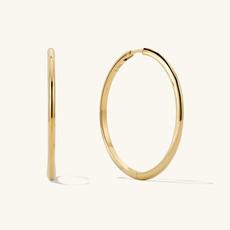 Tube Oversized Hoops via Mejuri
