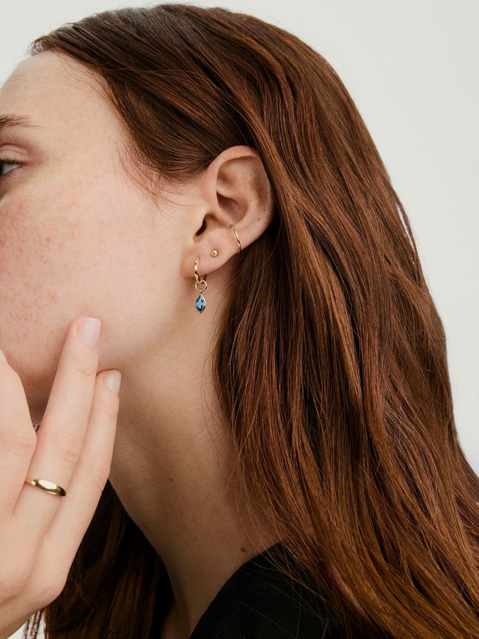 Marquise Gemstone Hoop Charm from Mejuri