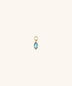 Marquise Gemstone Hoop Charm via Mejuri