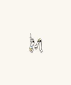 Organic DÃ´me Liquid Letter Pendant via Mejuri