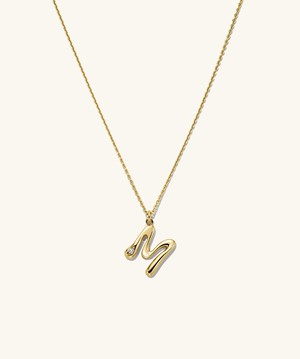 Organic DÃ´me Liquid Letter Pendant Necklace from Mejuri
