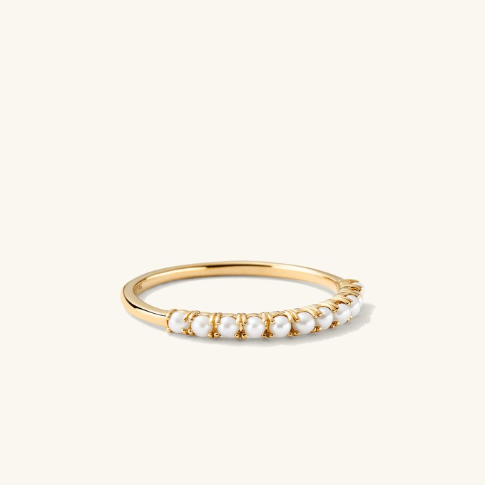 Pearl Half Eternity Ring from Mejuri