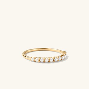 Pearl Half Eternity Ring from Mejuri
