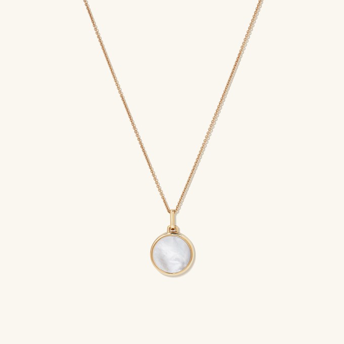 Pearl Round Locket Necklace from Mejuri