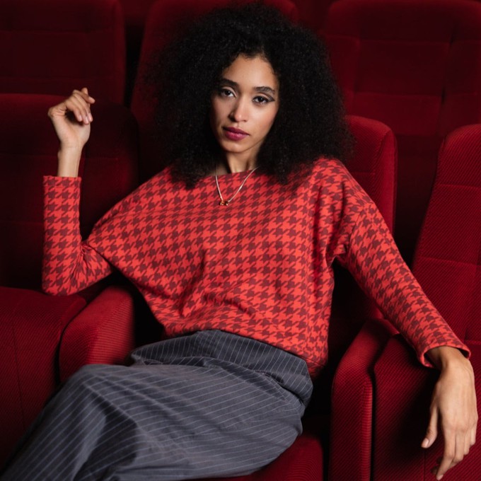 Pia pull Pied de poule (organic cotton) from Mon Col Anvers