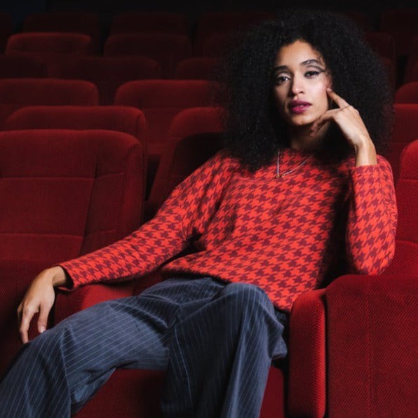 Pia pull Pied de poule (organic cotton) from Mon Col Anvers