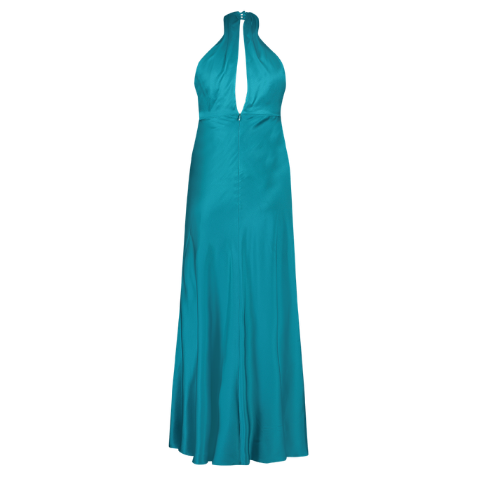 TEAL SILK DRESS from MONIQUE SINGH