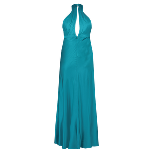 TEAL SILK DRESS from MONIQUE SINGH