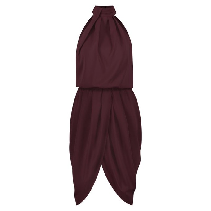 BURGUNDY MIDI COCKTAIL DRESS from MONIQUE SINGH BURGUNDY MIDI COCKTAIL DRESS from MONIQUE SINGH