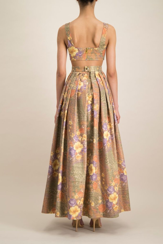 Long floral evening skirt top