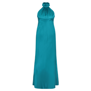 TEAL SILK DRESS from MONIQUE SINGH