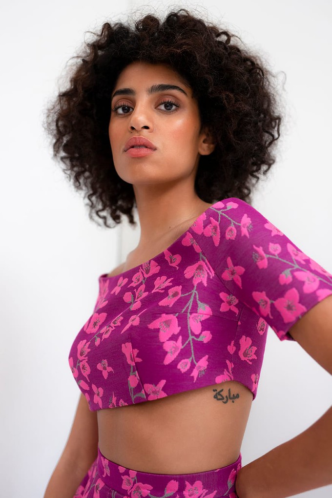 FLORAL CHOLI TOP from MONIQUE SINGH