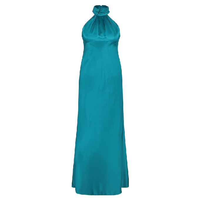 TEAL SILK DRESS from MONIQUE SINGH