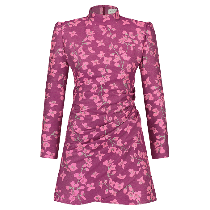 DRAPED FLORAL MIDI DRESS from MONIQUE SINGH