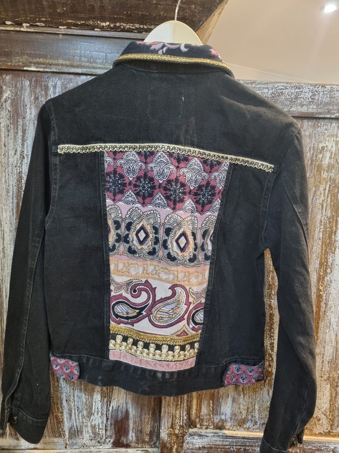 Upcycled Luxe Black Denim Jacket from MPIRA