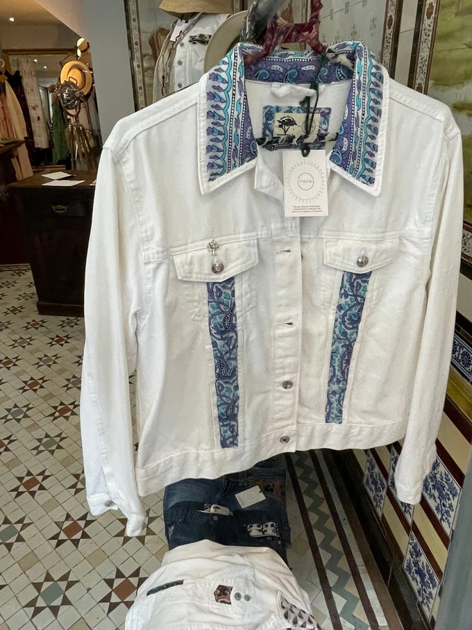 Upcycled White Denim Jacket from MPIRA