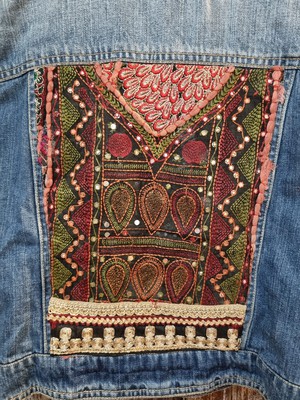 Luxe Denim Jacket  Embroidered and Beading Details from MPIRA