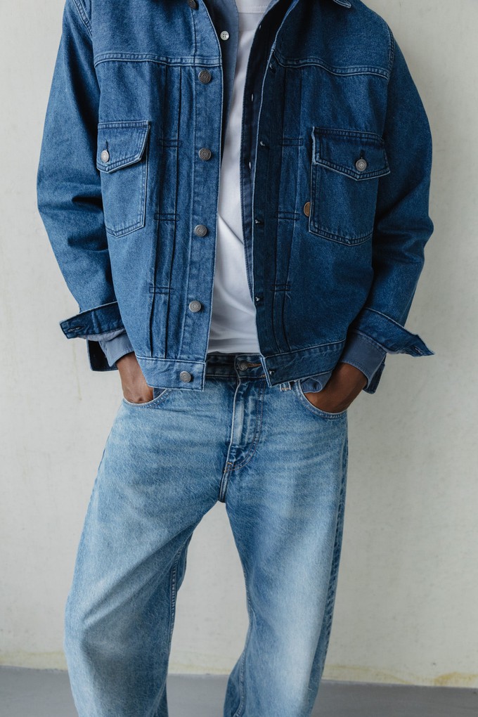 Benny Denim Jacket - Medium Stone from Mud Jeans Benny Denim Jacket - Medium Stone from Mud Jeans