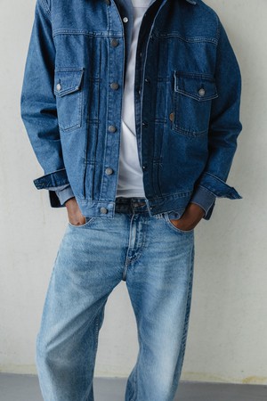 Benny Denim Jacket - Medium Stone from Mud Jeans Benny Denim Jacket - Medium Stone from Mud Jeans