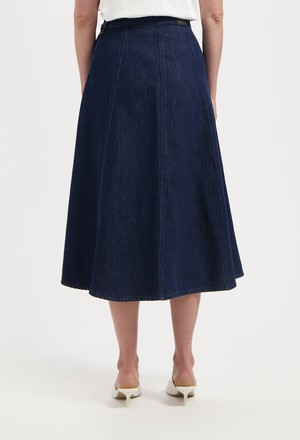 Mae Panel Skirt - Stone Indigo from Mud Jeans
