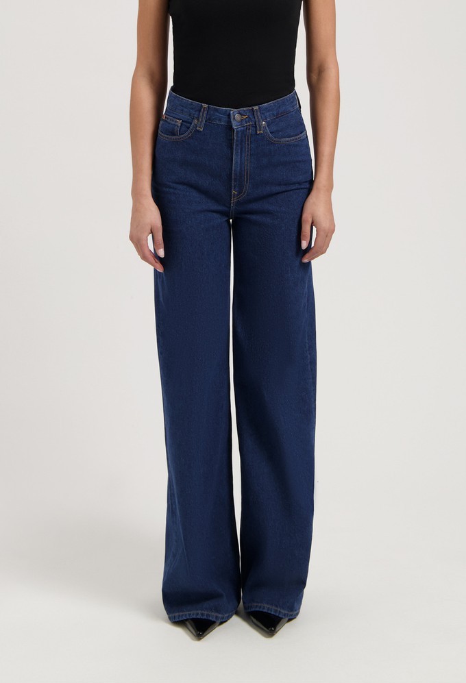 Sara High Loose - Stone Indigo from Mud Jeans