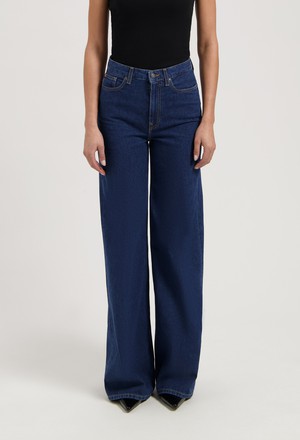 Sara High Loose - Stone Indigo from Mud Jeans