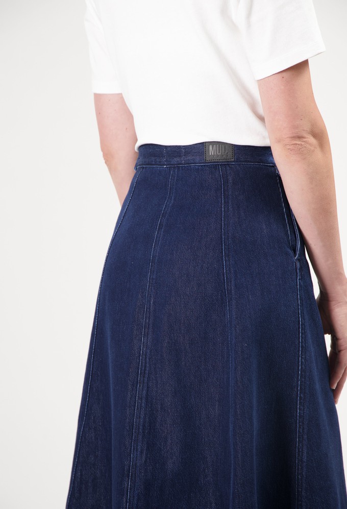 Mae Panel Skirt - Stone Indigo from Mud Jeans