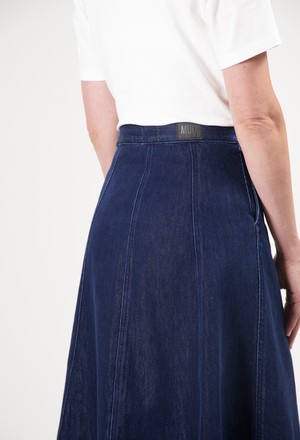 Mae Panel Skirt - Stone Indigo from Mud Jeans
