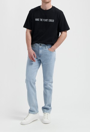 Bryce Mid Straight - Light Stone from Mud Jeans