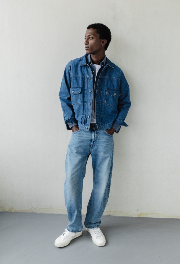 Benny Denim Jacket - Medium Stone from Mud Jeans Benny Denim Jacket - Medium Stone from Mud Jeans