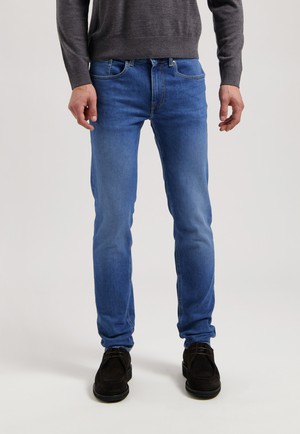Dunn Low Tapered - Pure Blue from Mud Jeans