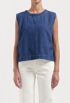 Noa Top - Stone Indigo via Mud Jeans