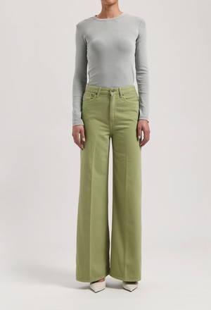 Sara High Loose Flow - Olive from Mud Jeans