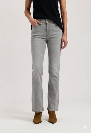 Isy High Flared - Faded Grey from Mud Jeans
