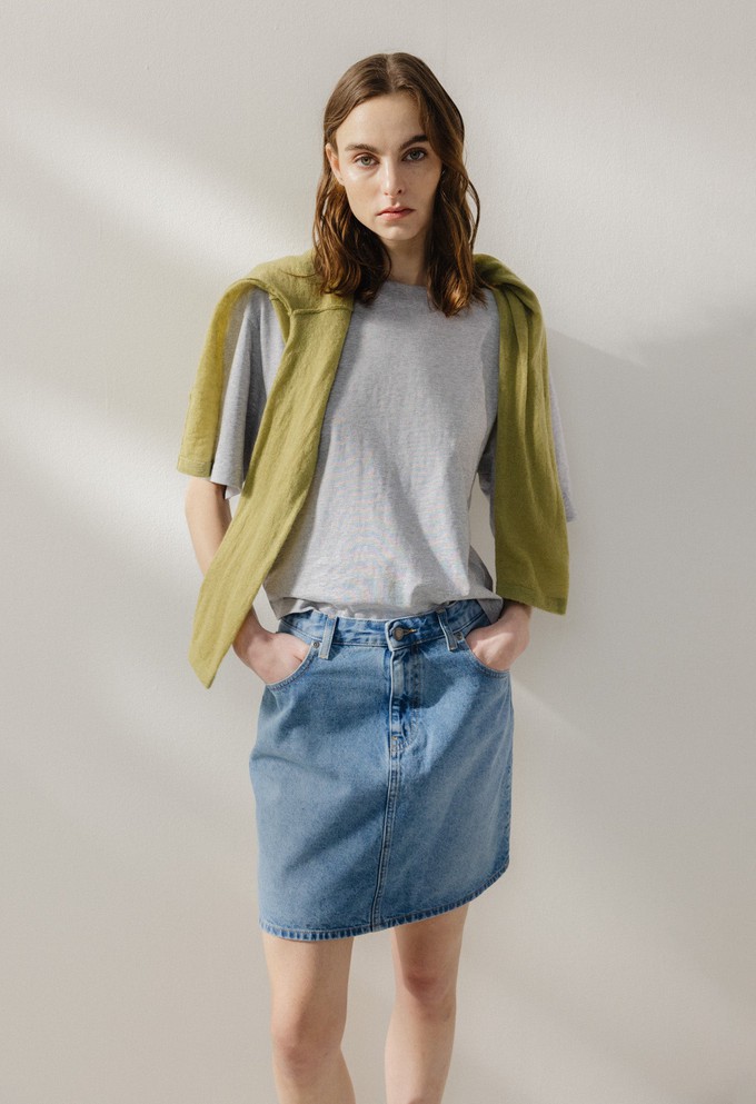 Audry Mini Skirt - Light Stone Vintage from Mud Jeans