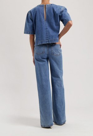 Sara High Loose - Stone Vintage from Mud Jeans